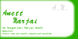 anett marjai business card